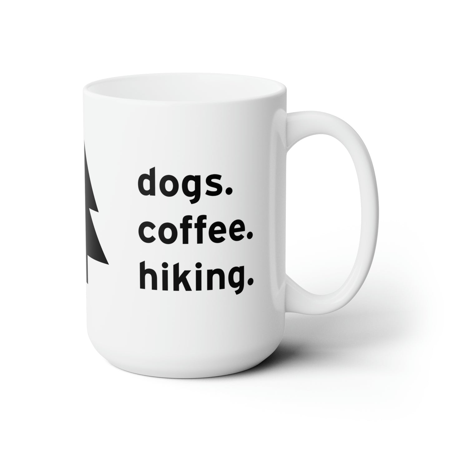 Dogs Coffee Hiking Ceramic Mug 15oz