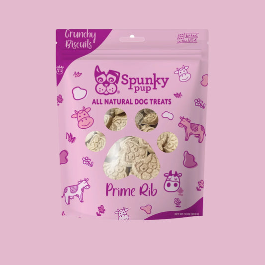 Spunky Pup Prime Rib All Natural Crunchy Dog Biscuits
