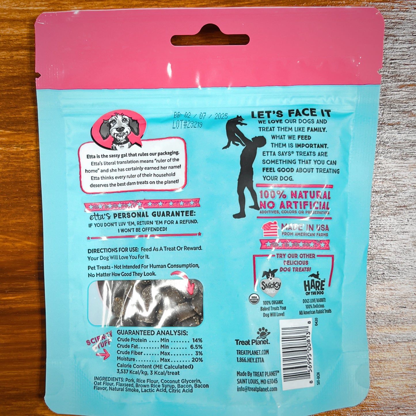 Etta Says Sit Training Treats Bacon Recipe, 6oz