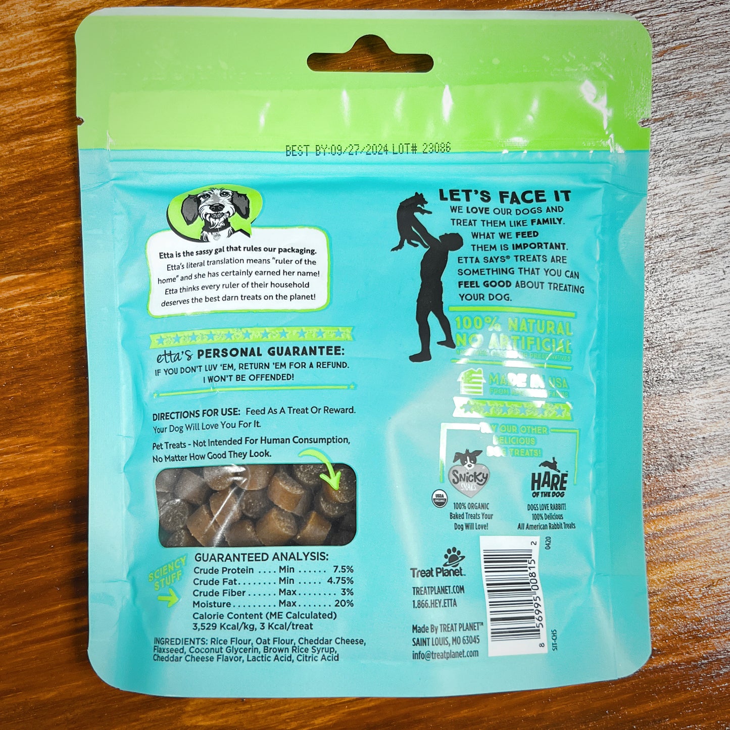 Etta Says Sit Training Treats Cheese Recipe, 6oz