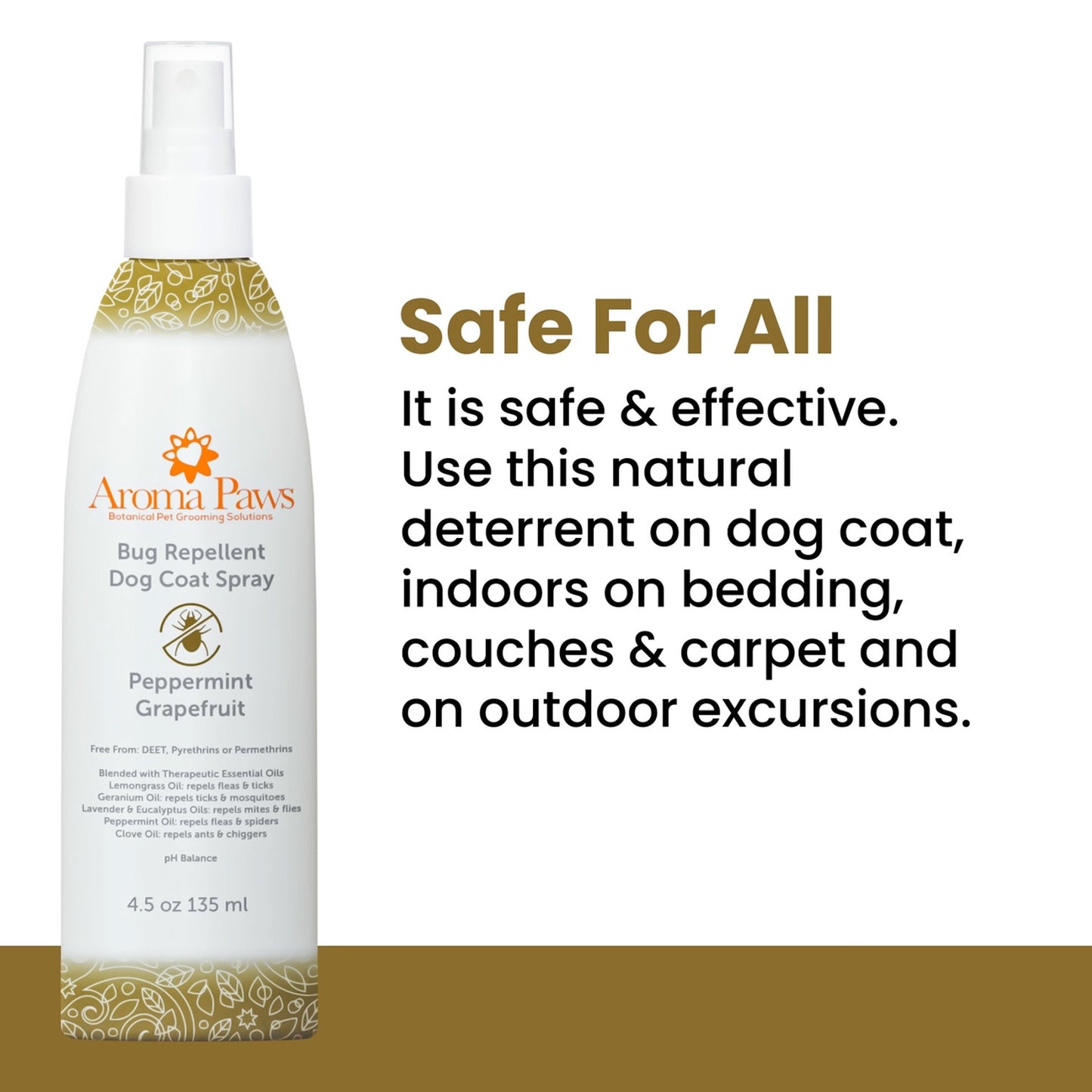 Aroma Paws Bug Repellant Dog Coat Spray