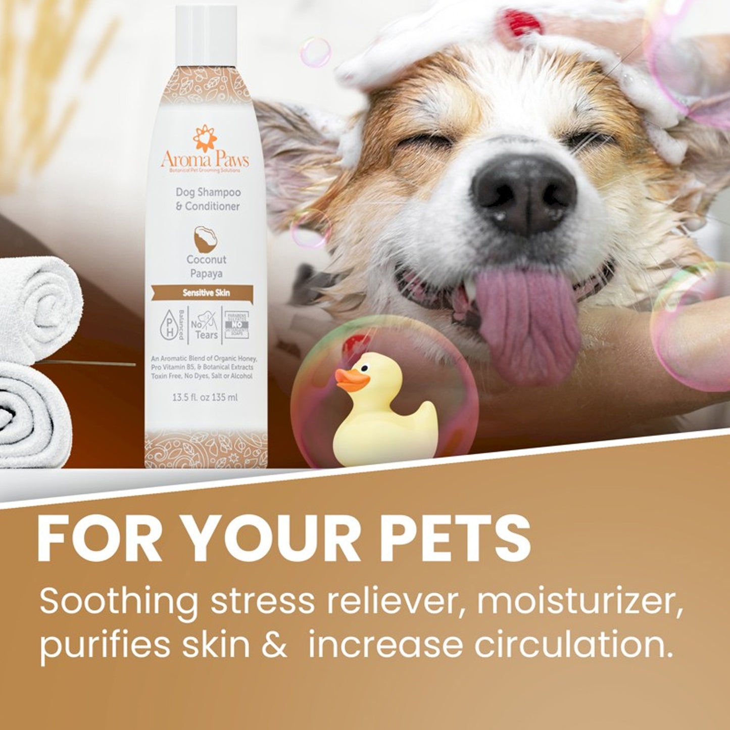 Aroma Paws Coconut Papaya Shampoo 13.5 oz.