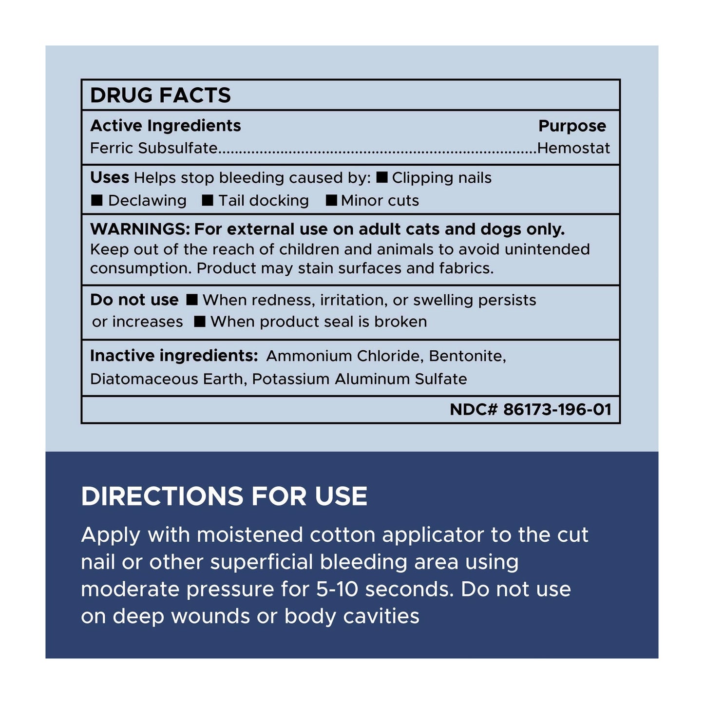 Chew + Heal Styptic Powder For Dogs, Cats and Birds