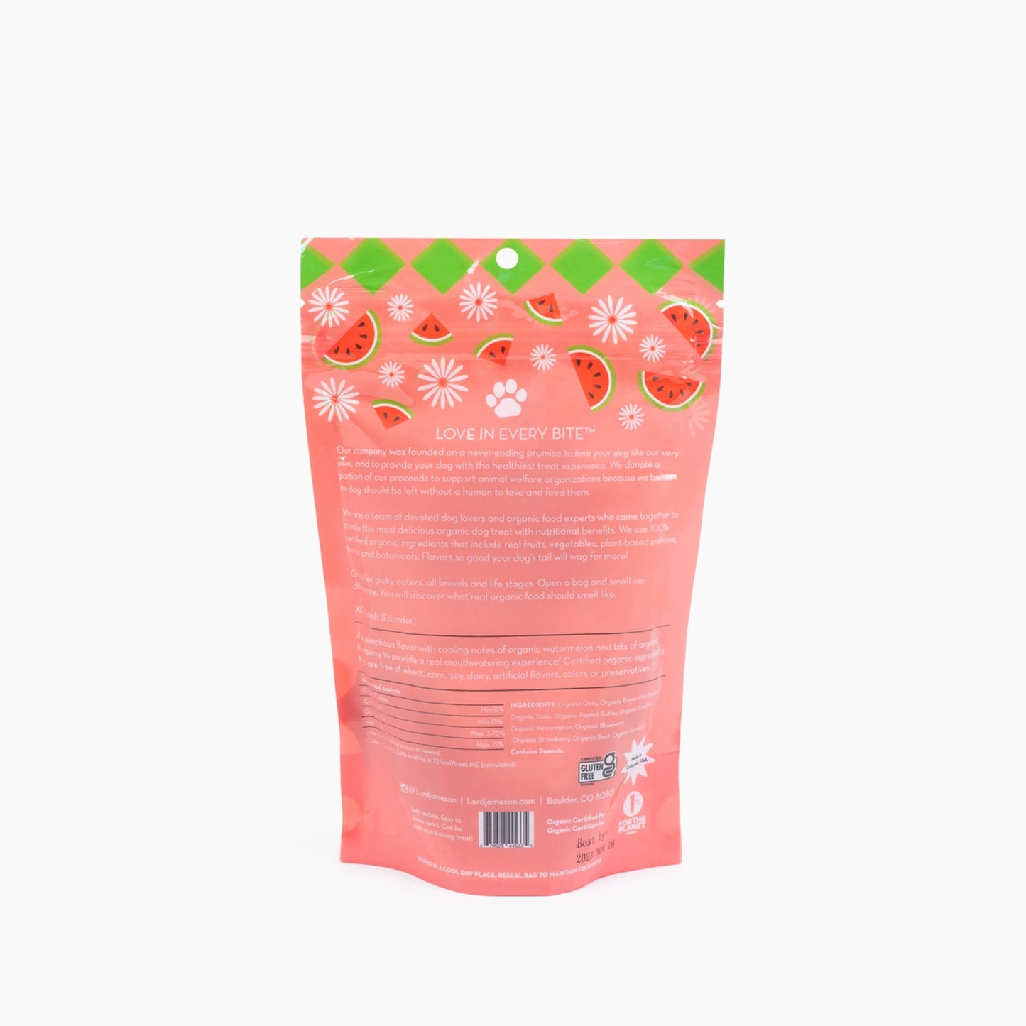 Lord Jameson Watermelon Pops Organic Dog Treats