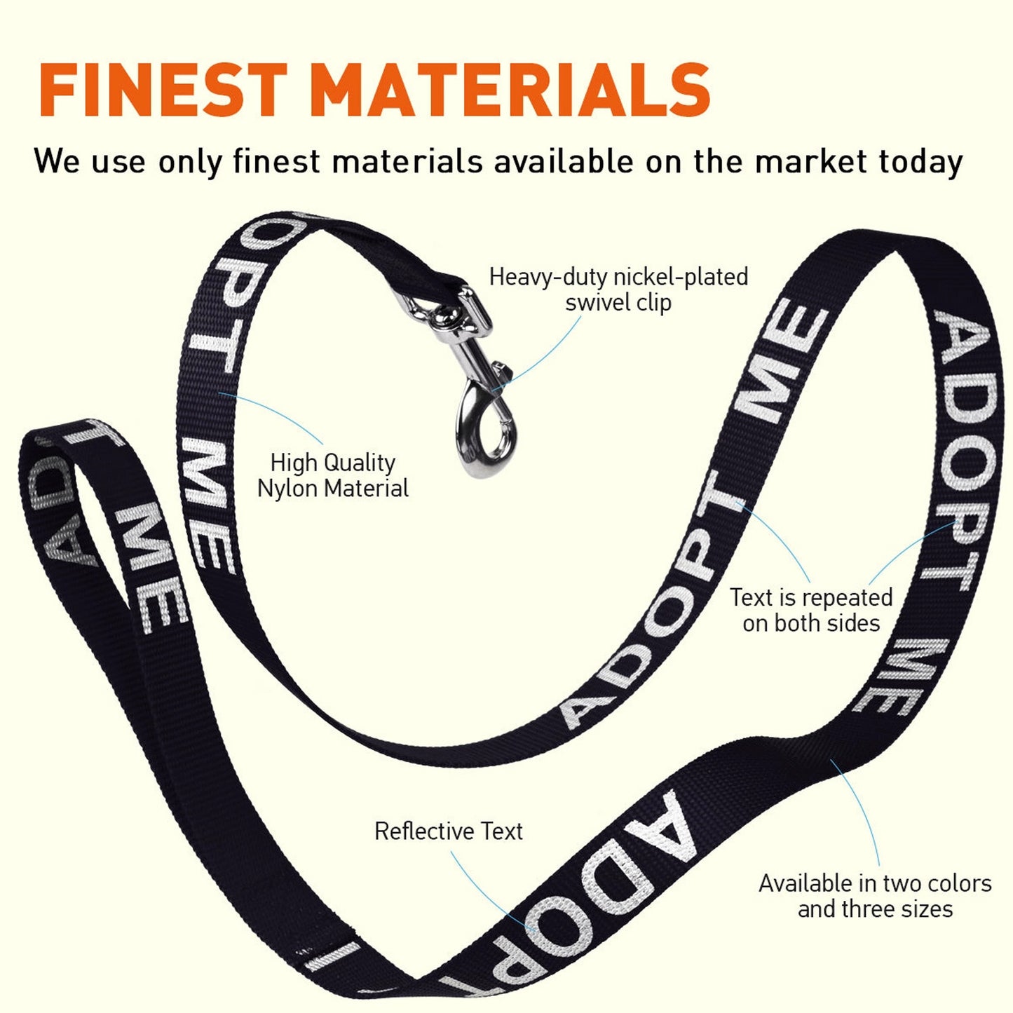 Reflective Nylon Message Leash