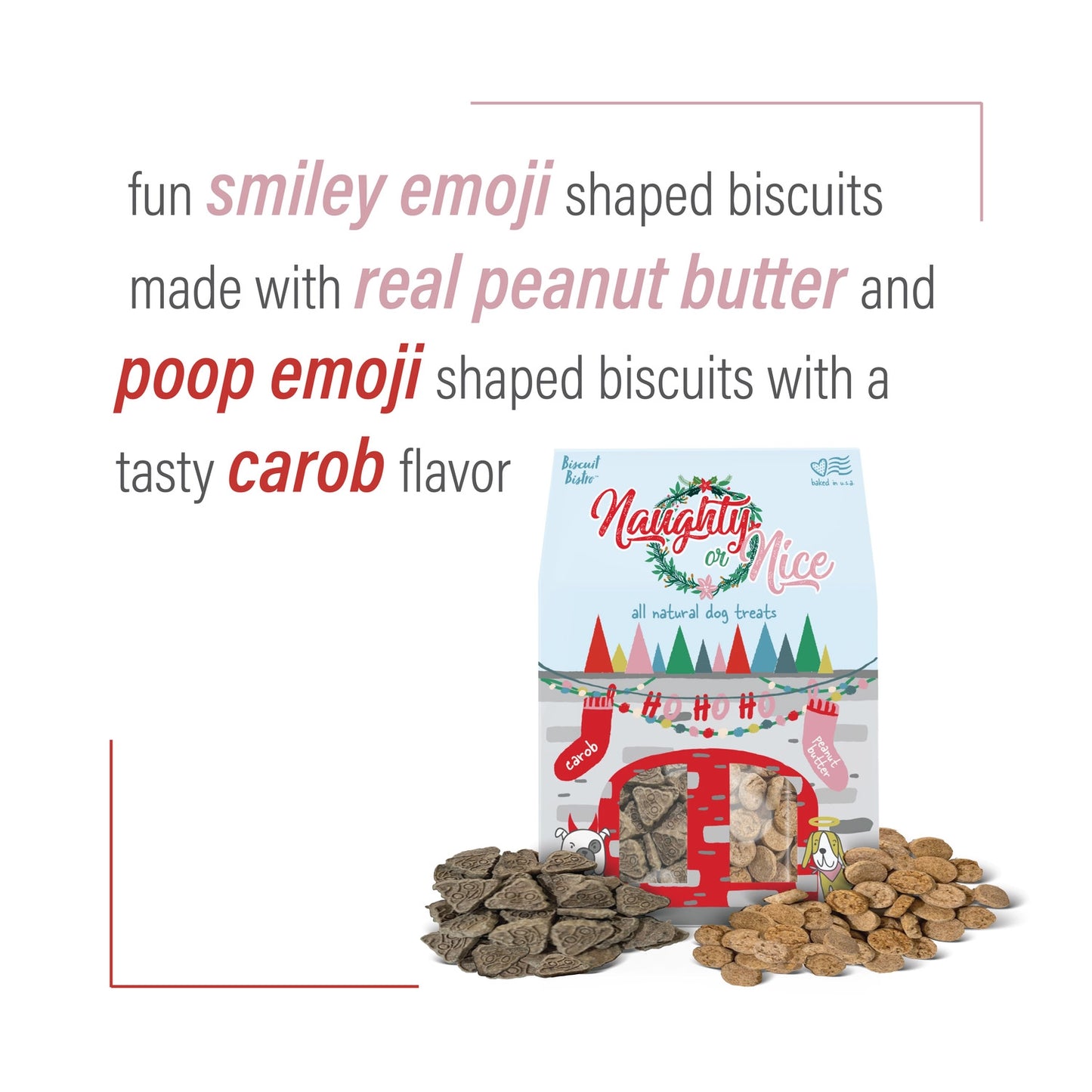 Naughty or Nice - Carob & Peanut Butter Dog Treats