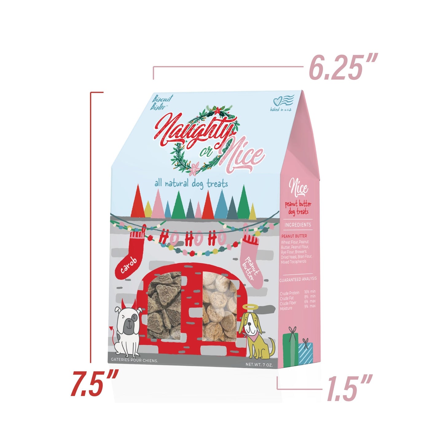 Naughty or Nice - Carob & Peanut Butter Dog Treats