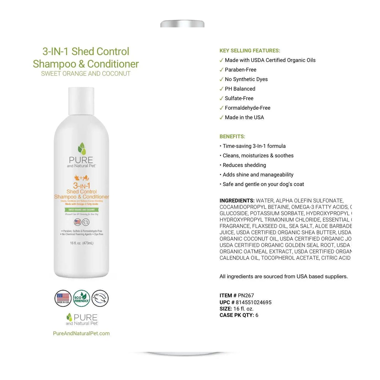 3-in-1 Shed Control Shampoo & Conditioner