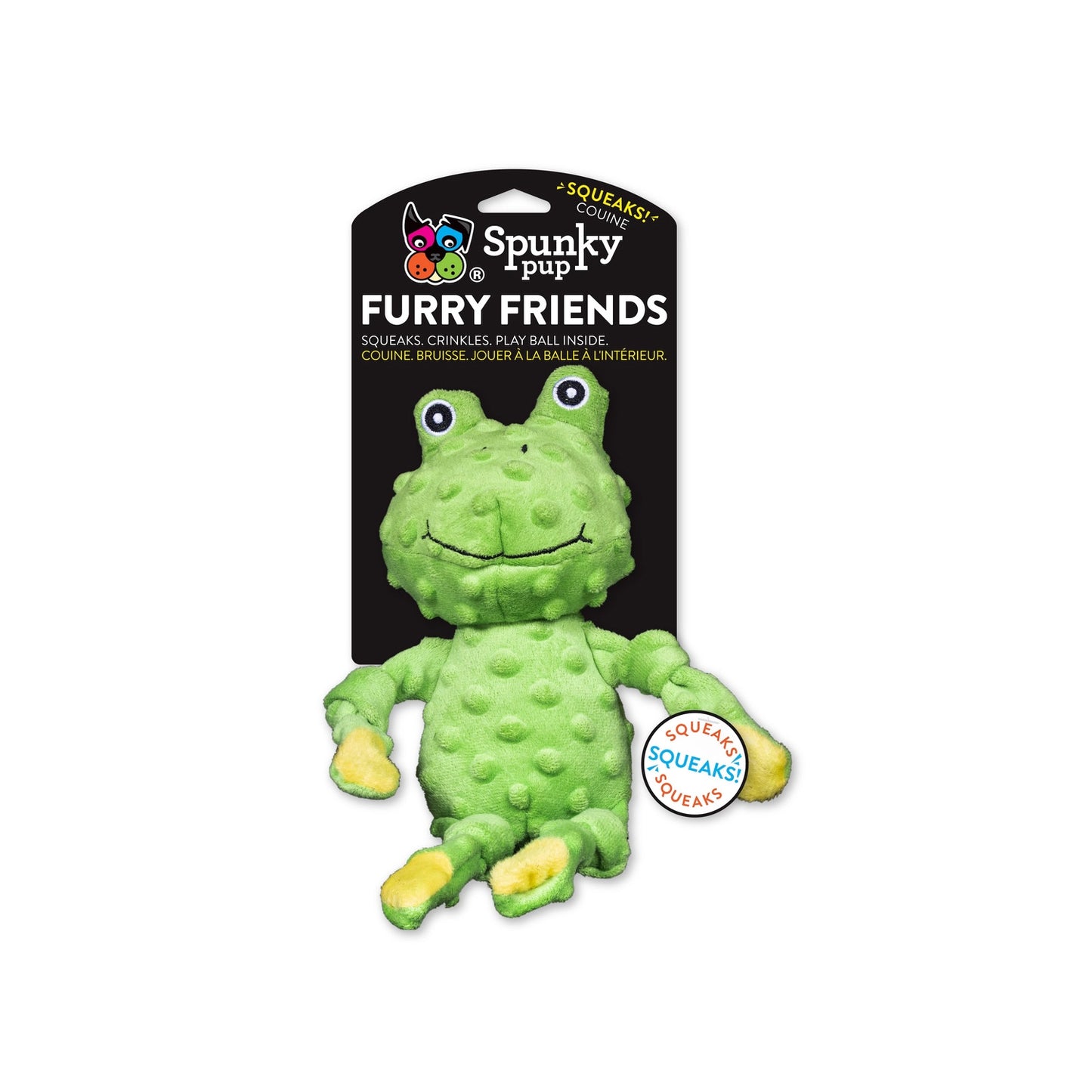 Spunky Pup Frog Squeaker Toy