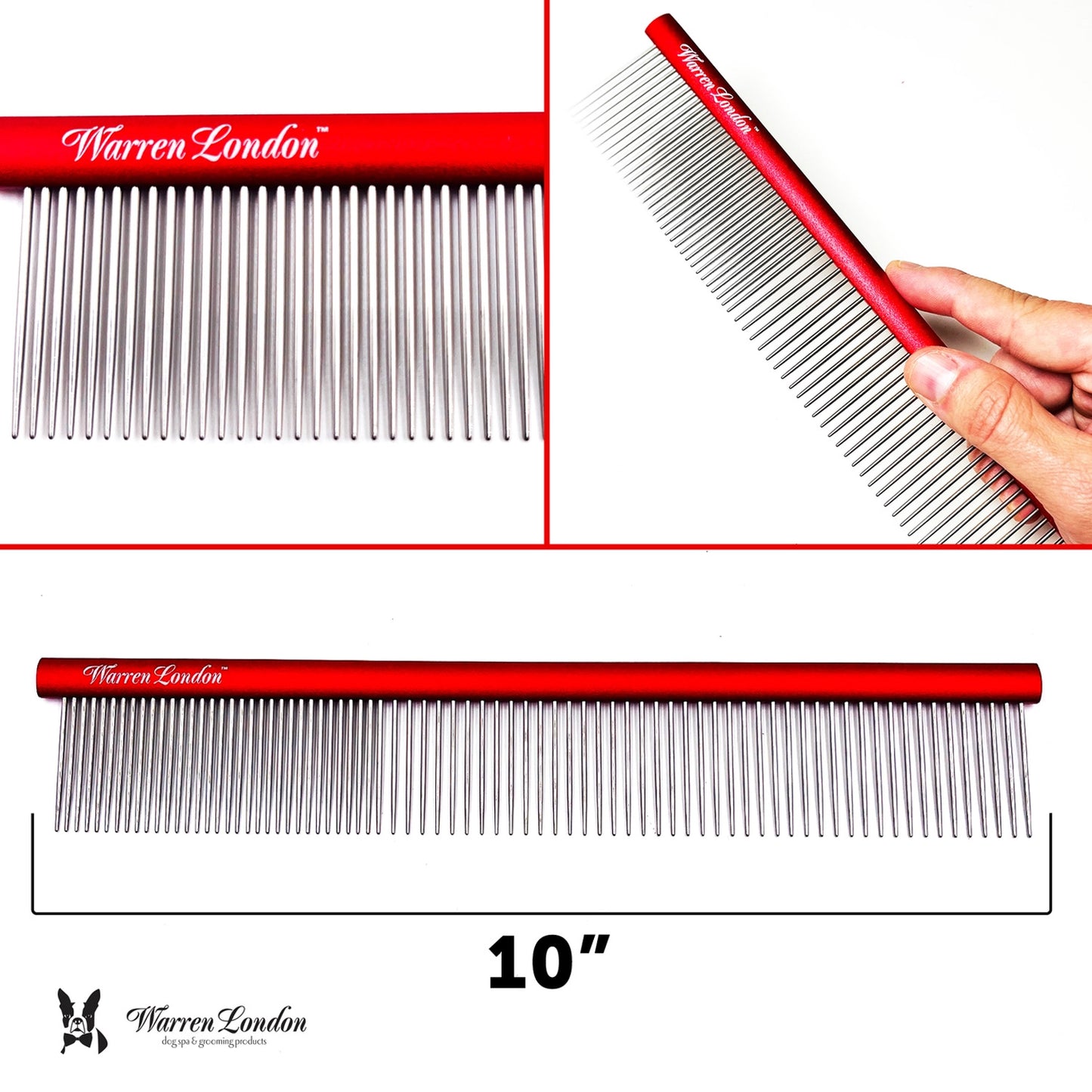 Warren London Detangling Strong Comb 10"