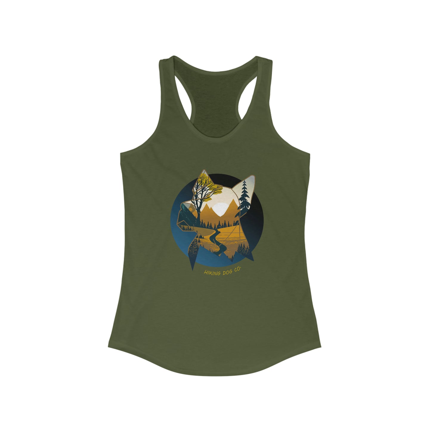 Mountain Trails and Dogs Women's Racerback Tank