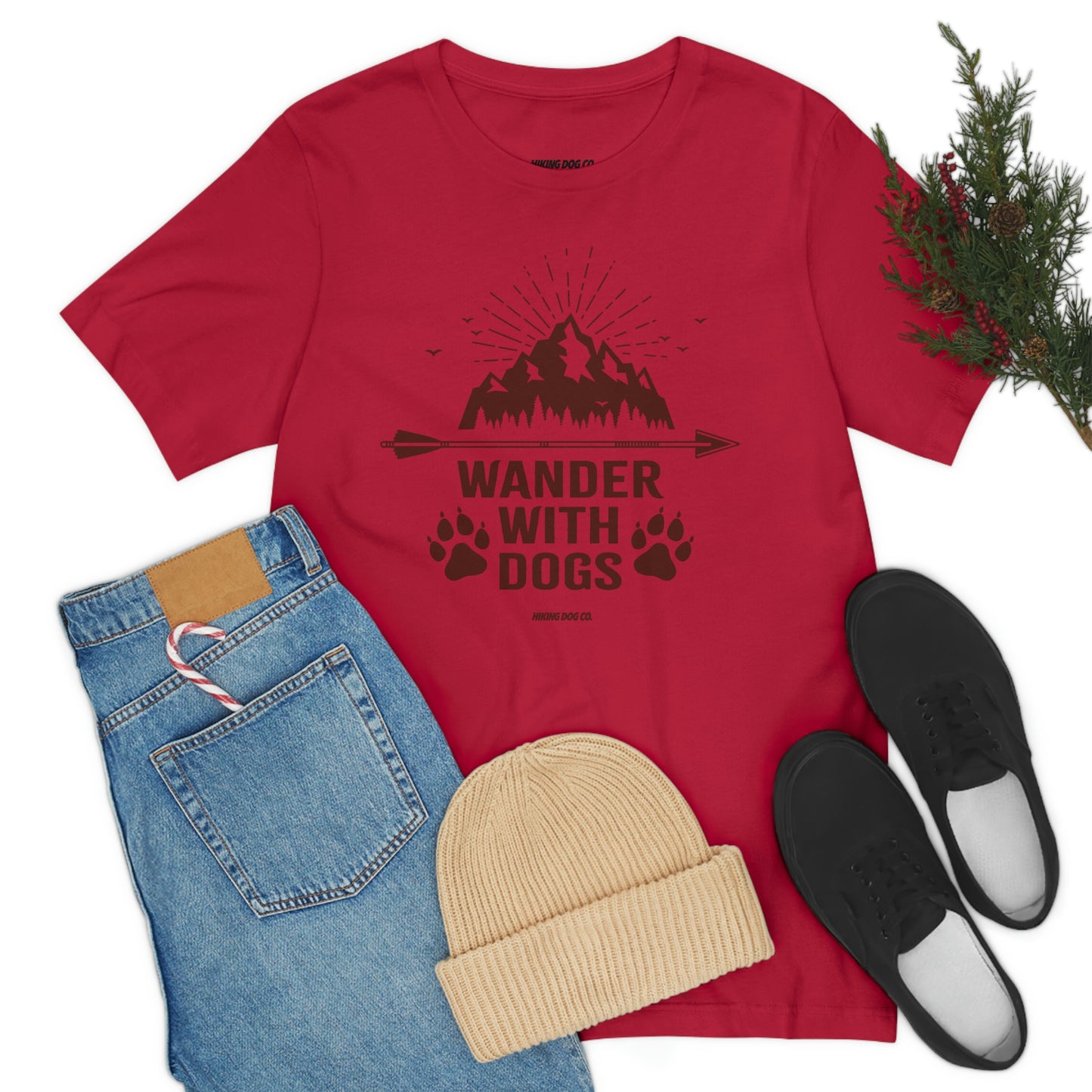 Wander with Dogs Unisex Jersey Tee
