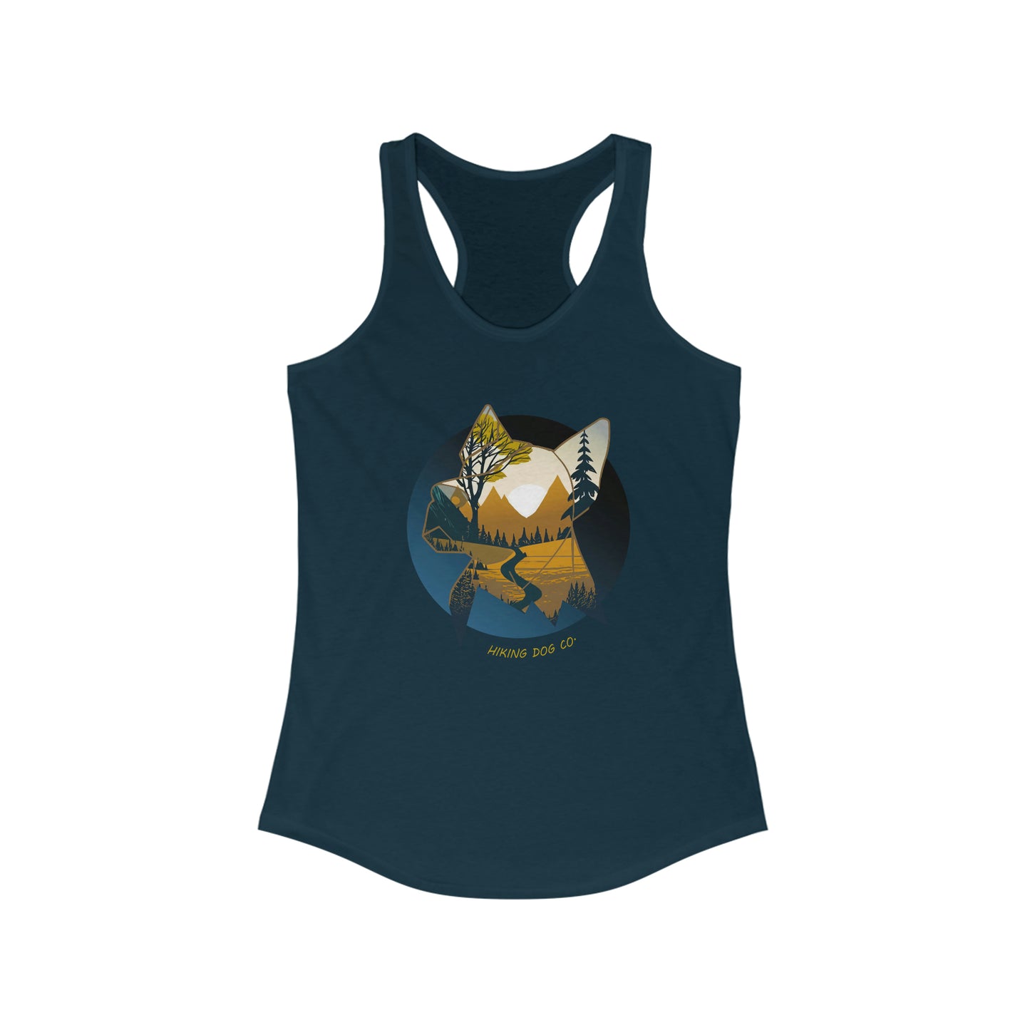 Mountain Trails and Dogs Women's Racerback Tank