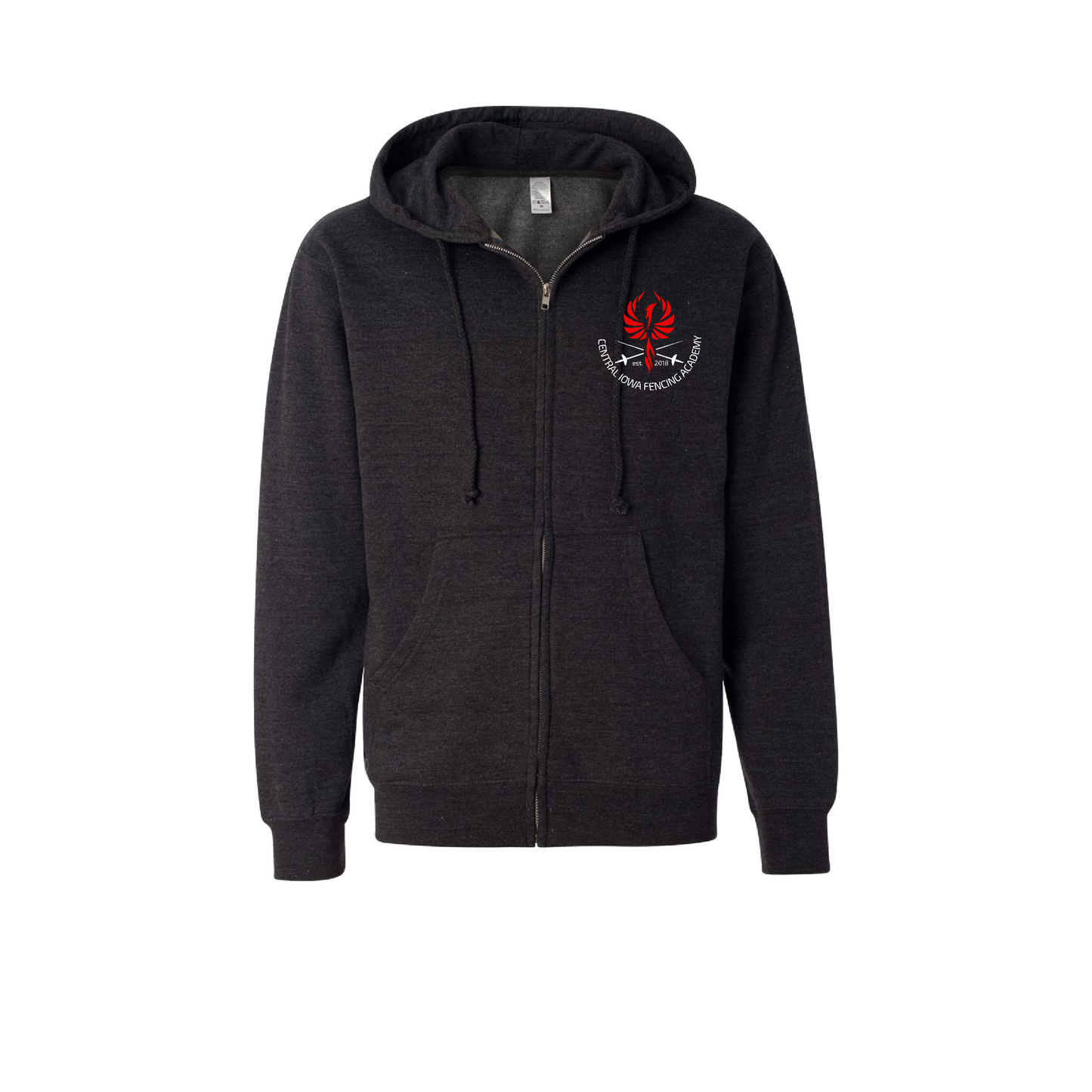 CIFA Heather Gray Full Zip Hooded Sweatshirt