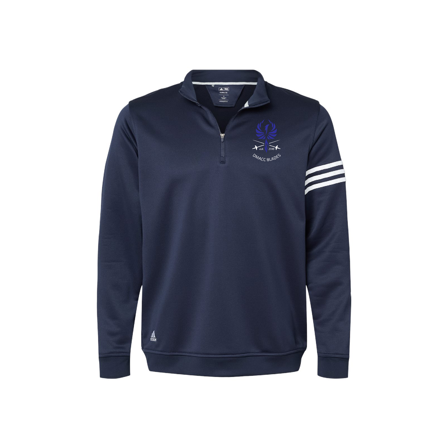 DMACC Blades Adidas 3-Stripes Quarter-Zip Jacket