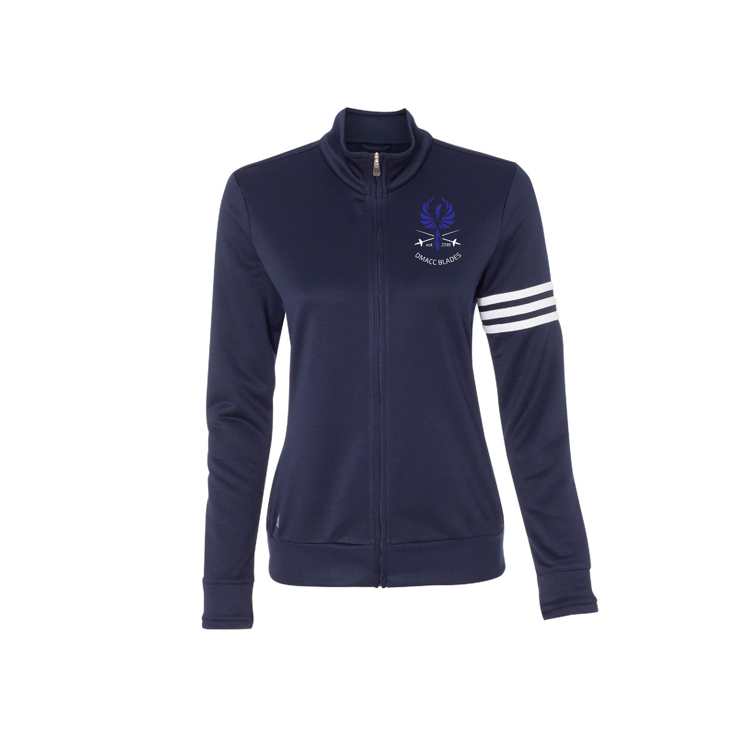 DMACC Blades Adidas Women's 3-Stripes Full-Zip Jacket