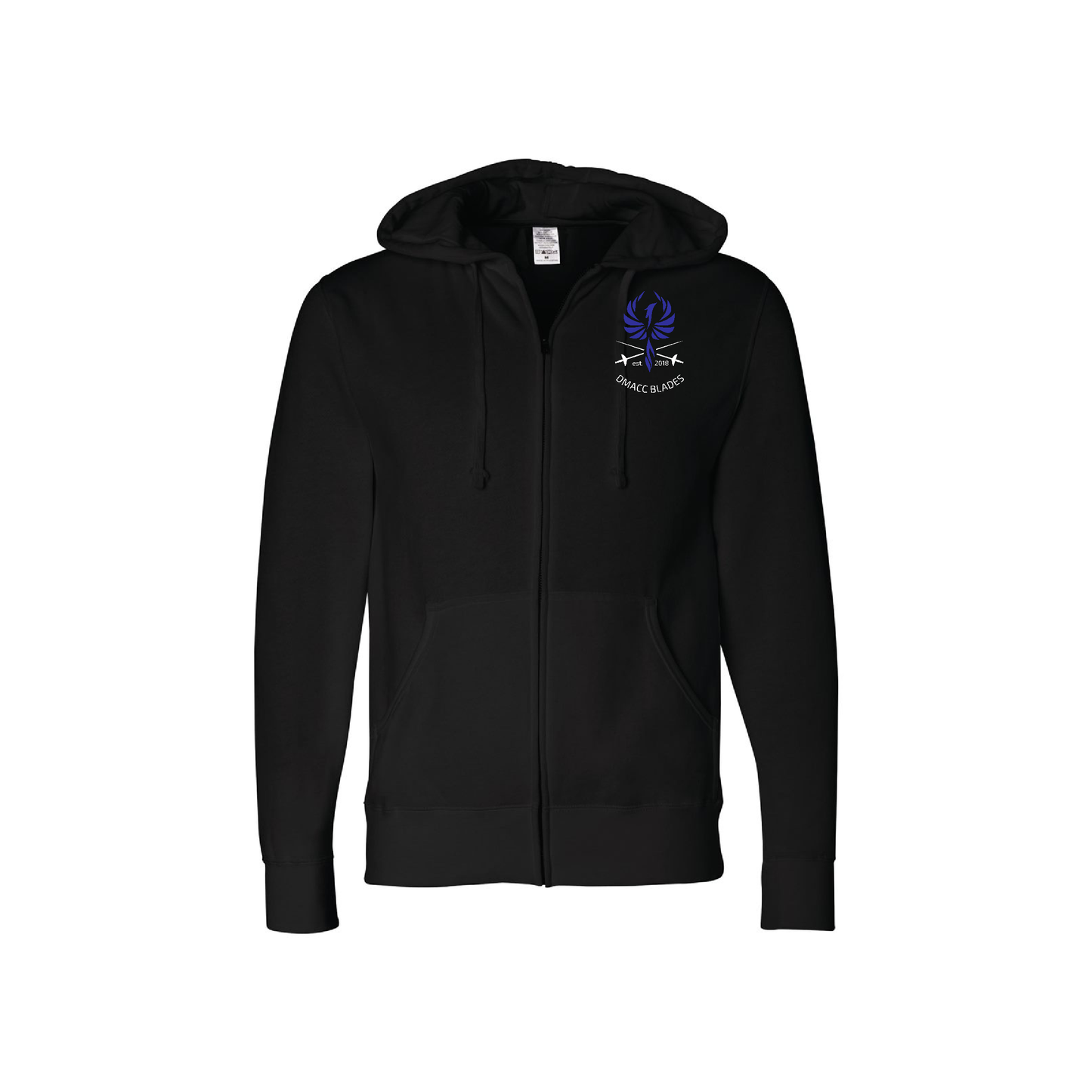 DMACC Blades Black Full Zip Hooded Sweatshirt
