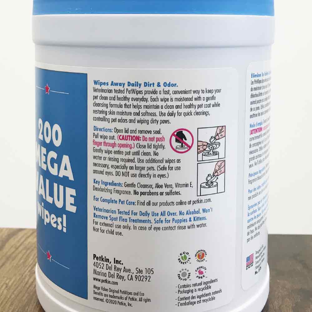 Extra Mega Value PetWipes from Petkin