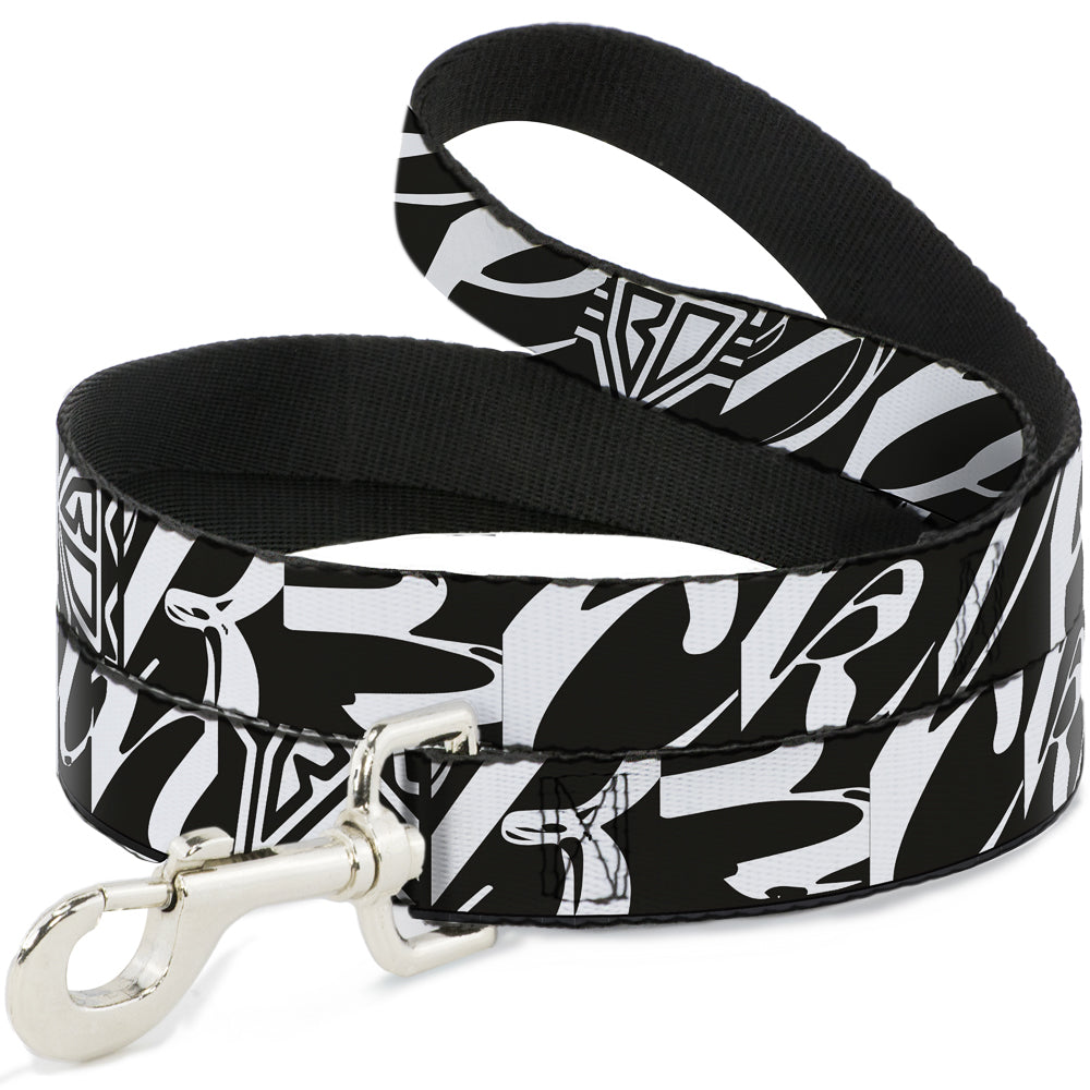 Buckle Down Script Logo 6' Lead, Black & White