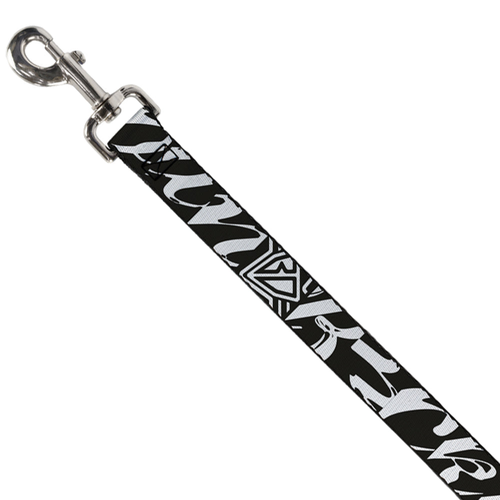 Buckle Down Script Logo 6' Lead, Black & White