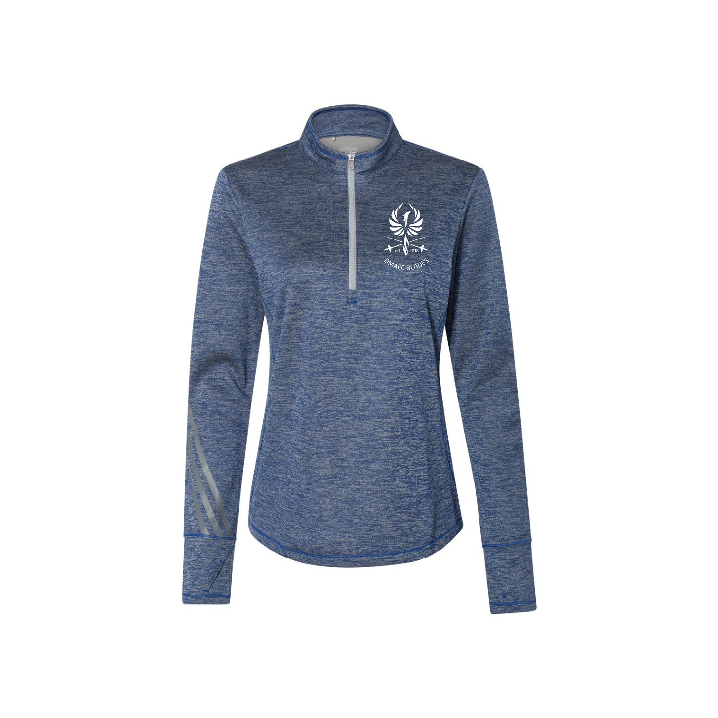 DMACC Blades Adidas Women's Brushed Terry Quarter-Zip Pullover