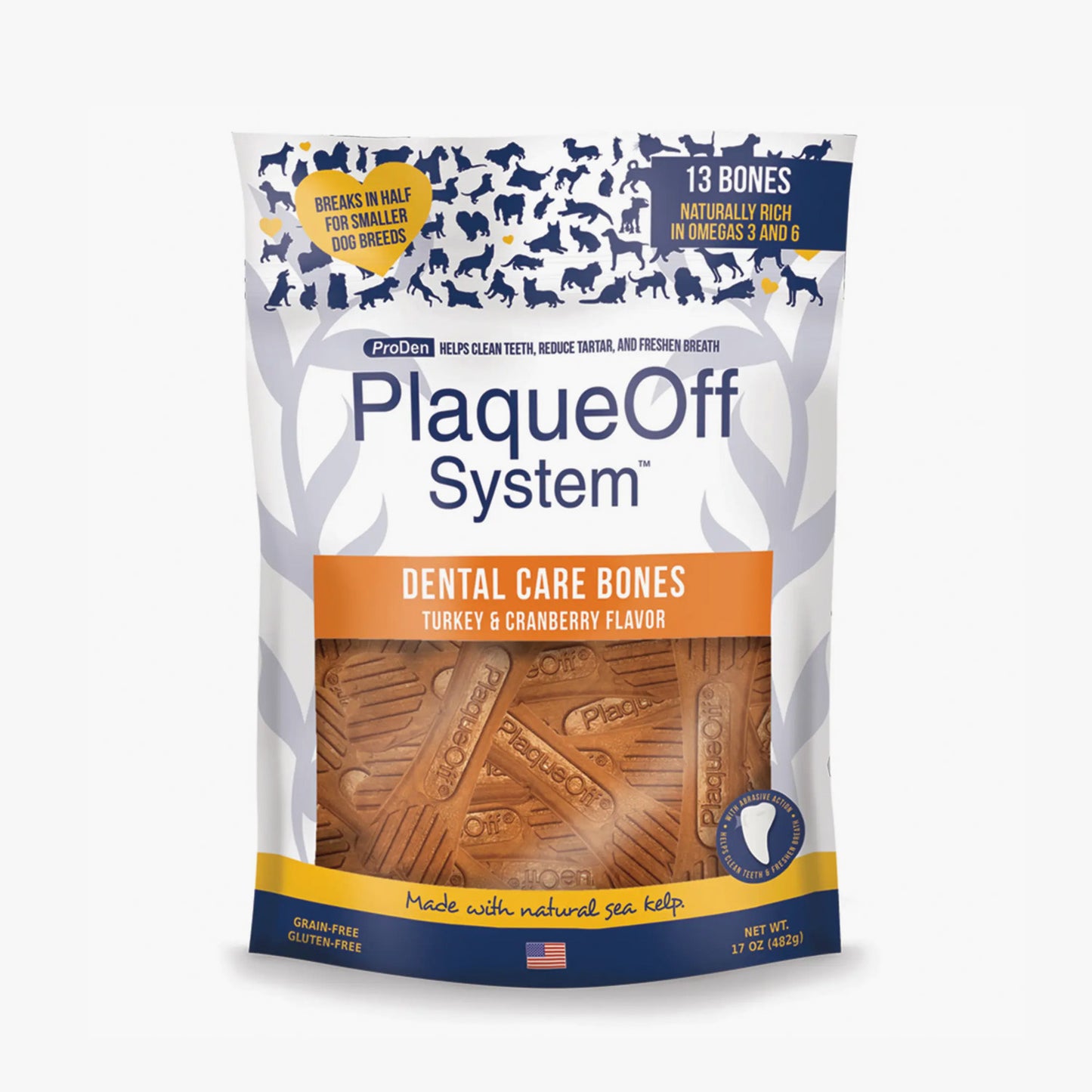 PlaqueOff Dental Care Bones Turkey Cranberry