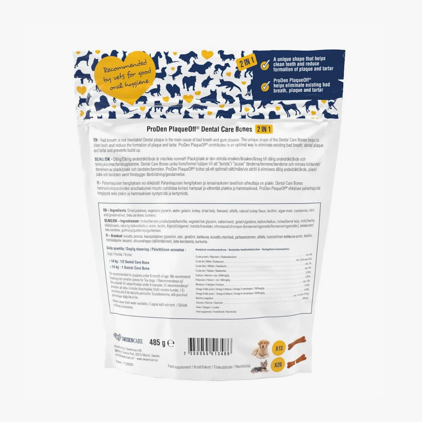 PlaqueOff Dental Care Bones Turkey Cranberry