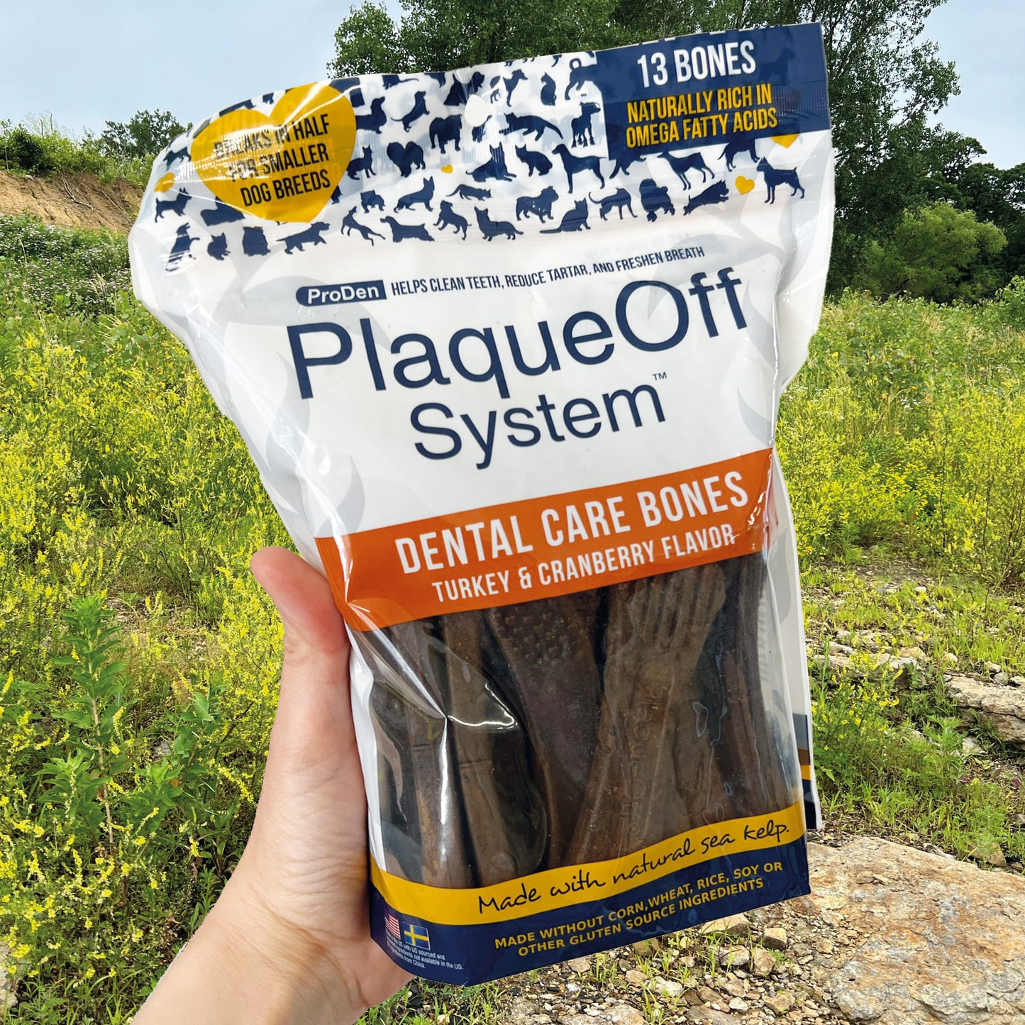 PlaqueOff Dental Care Bones Turkey Cranberry