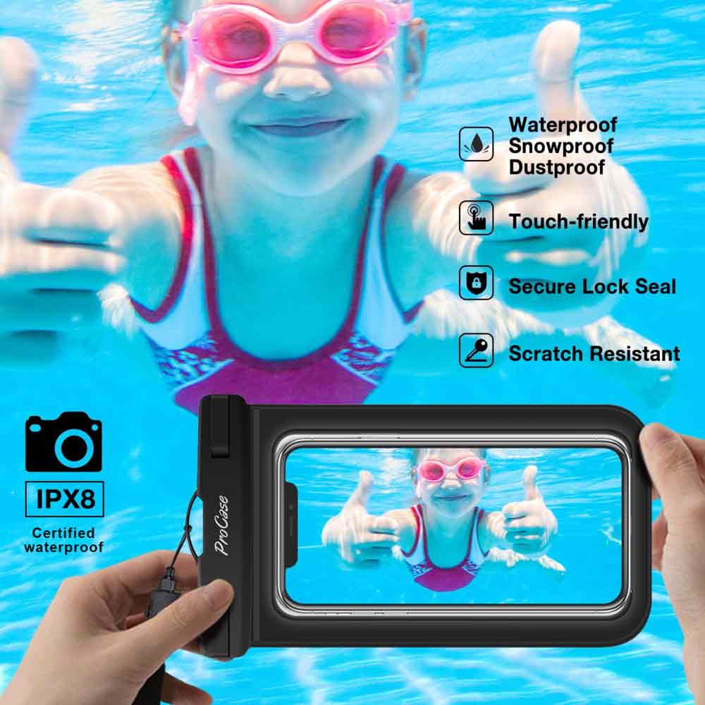 ProCase Universal Waterproof Dry Pouch for Cell Phones