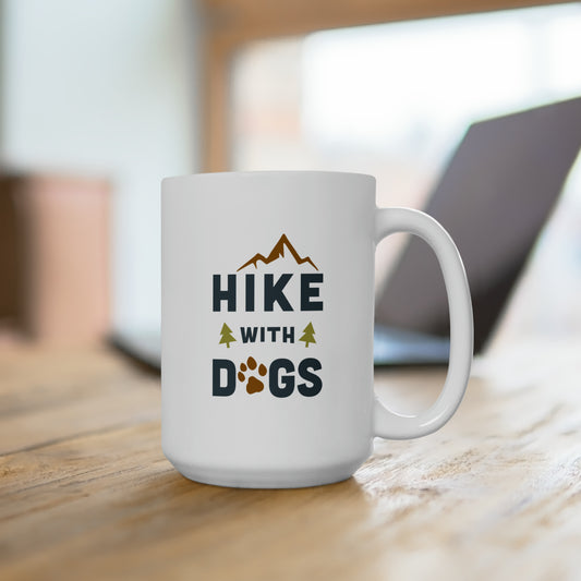 Hike with Dogs Ceramic Mug 15oz