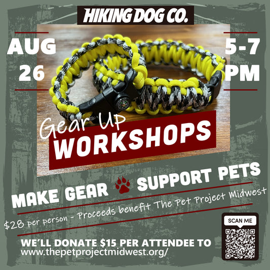 8/26 5-7PM Gear Workshop: Matching Paracord Bracelet & Dog Collar