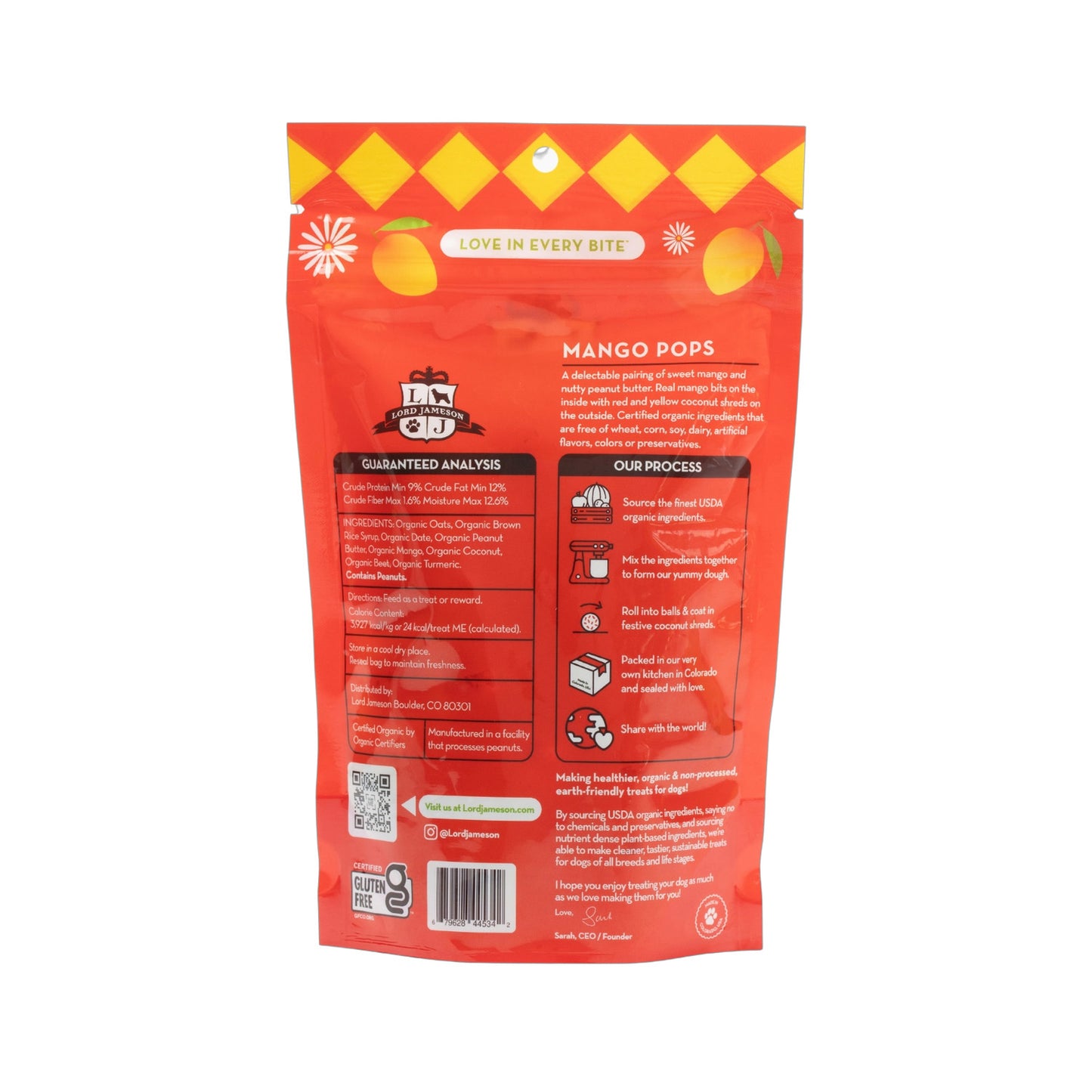 Lord Jameson Mango Pops Organic Dog Treats