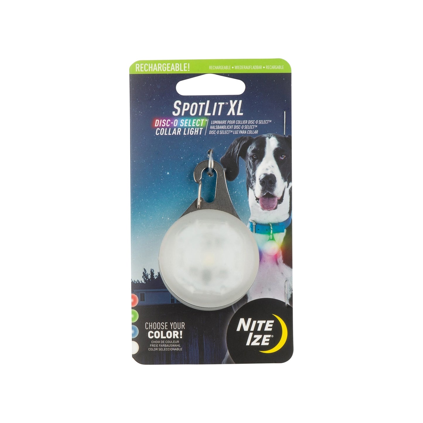 Nite Ize Spotlit Xl Rechargeable Collar Light-Disc-O Select