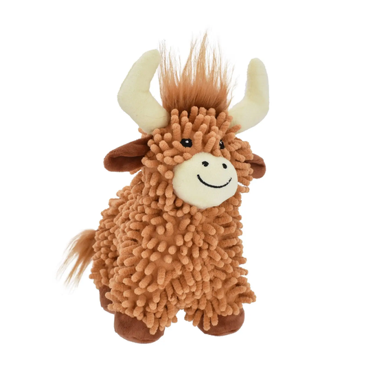 Floppy Highland Cow Dog Toy 10"