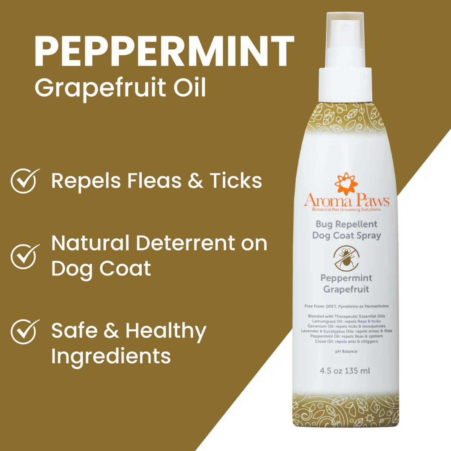 Aroma Paws Bug Repellant Dog Coat Spray
