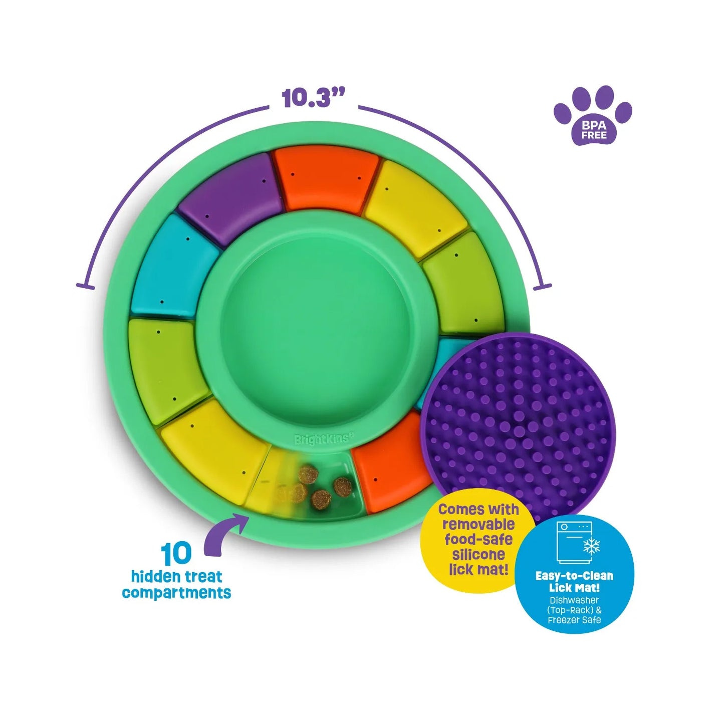 Brightkins™ Color Wheel with Lick Mat