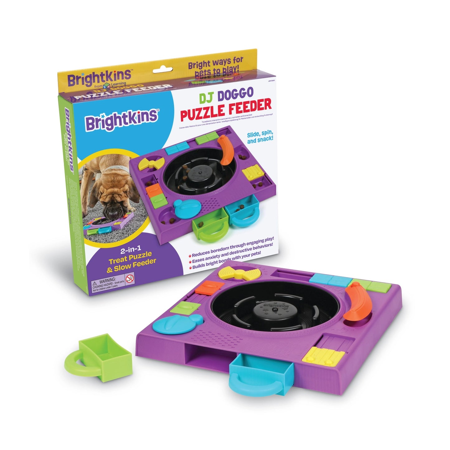 Brightkins™ DJ Turntable Puzzle Feeder