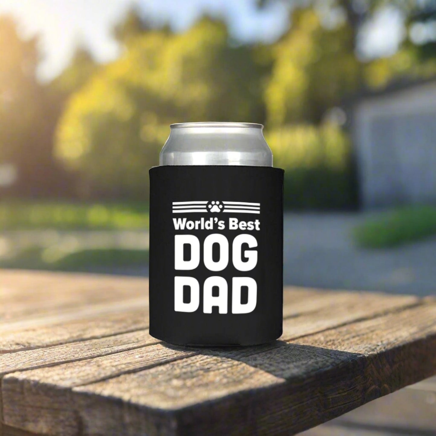 World's Best Dog Dad Can Cooler Sleeve