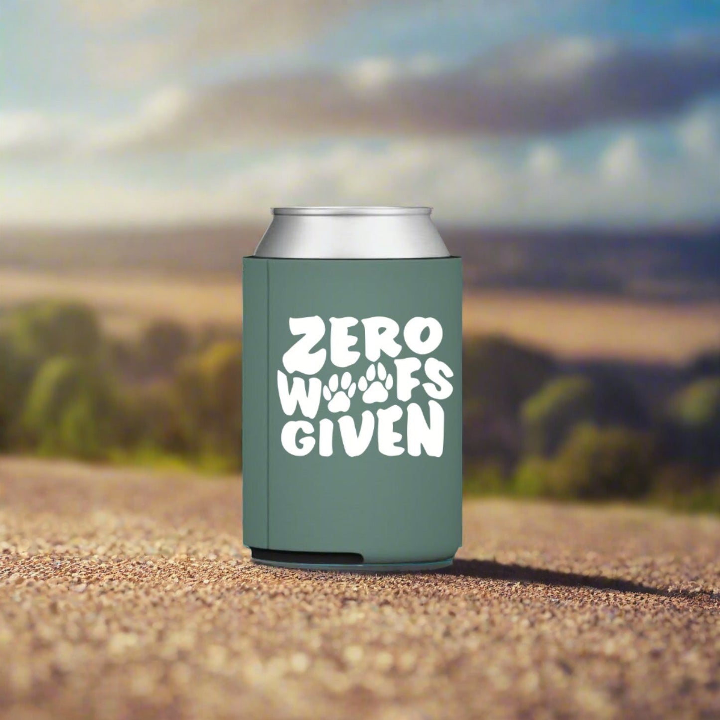 Zero Woofs Given Can Cooler Sleeve