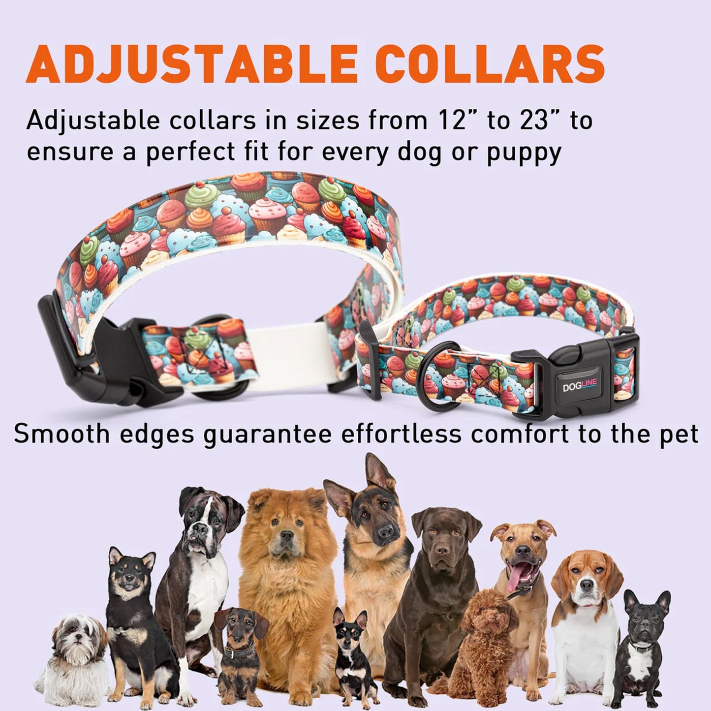 Printed Biothane Waterproof Dog Collar by Dogline