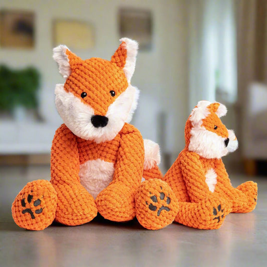 Floppy Fox Plush Dog Toy