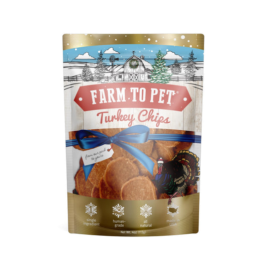 Holiday Turkey Chips Dog Treats (4 oz)