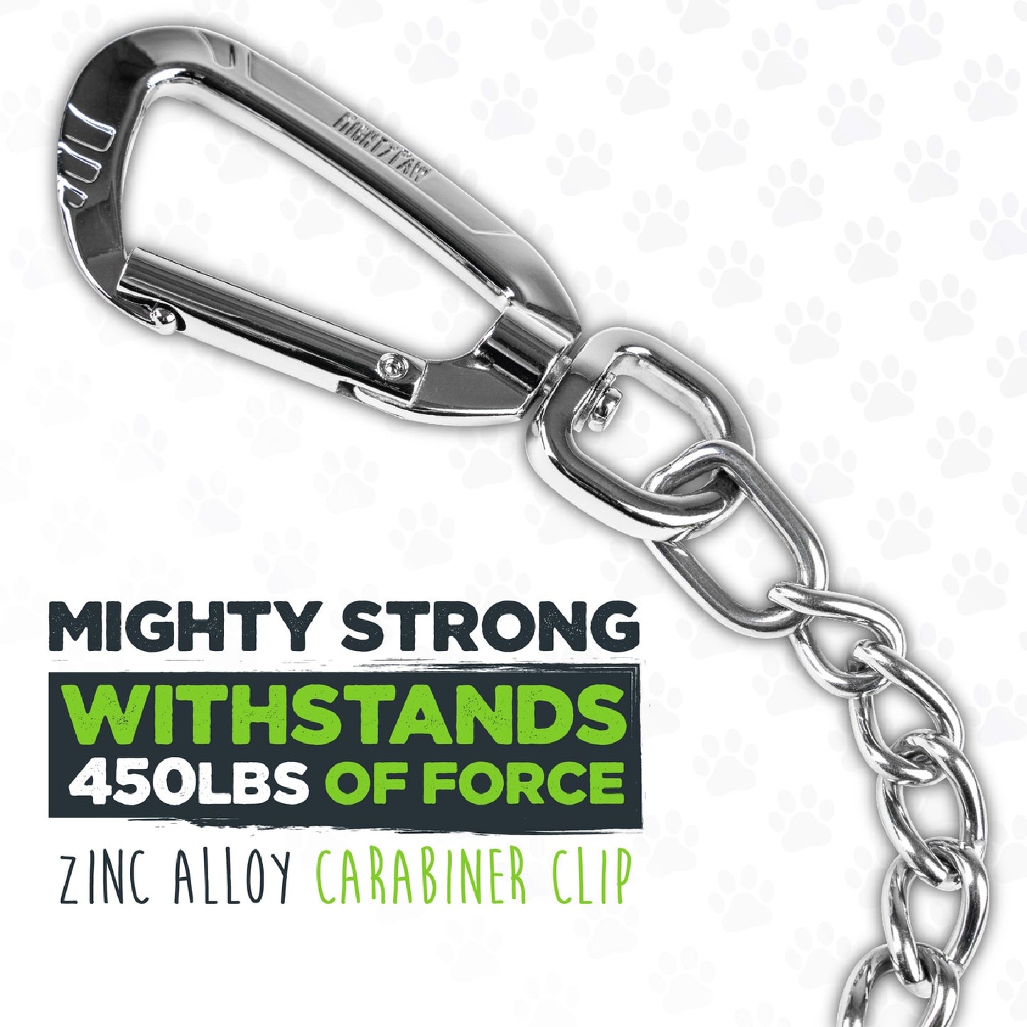 Chain Dog Leash Green by Mighty Paw