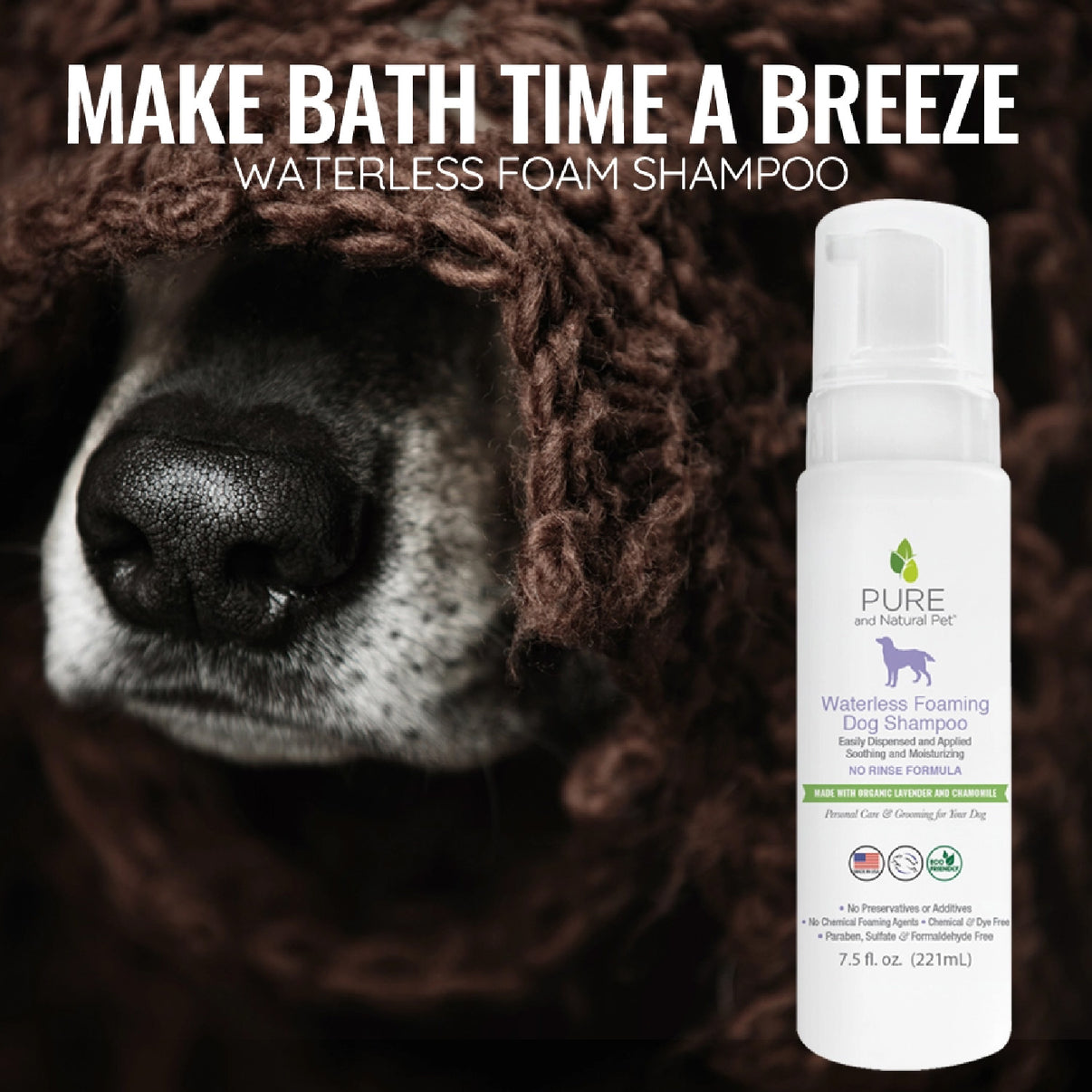 Waterless Foaming Dog Shampoo Hiking Dog Co.