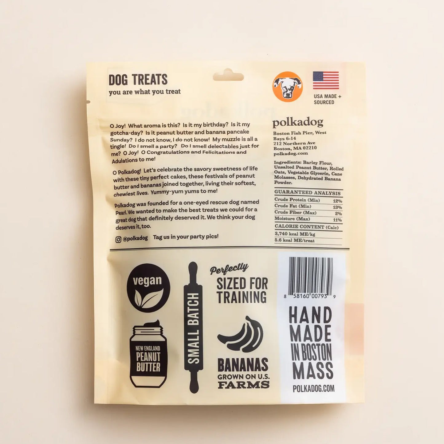 Cake Batter, Peanut Butter & Banana Dog Treats 10oz