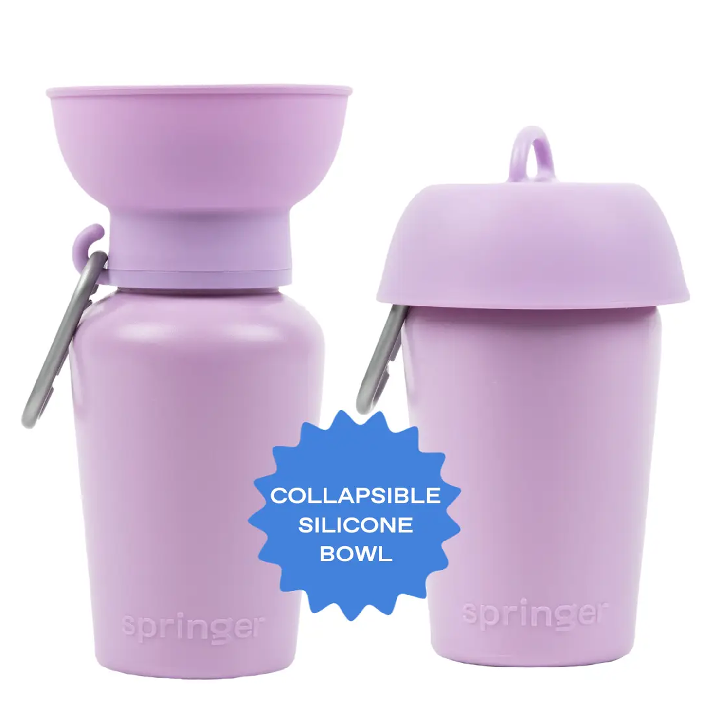 Dog Travel Water Bottle, 20oz, Flip Silicone