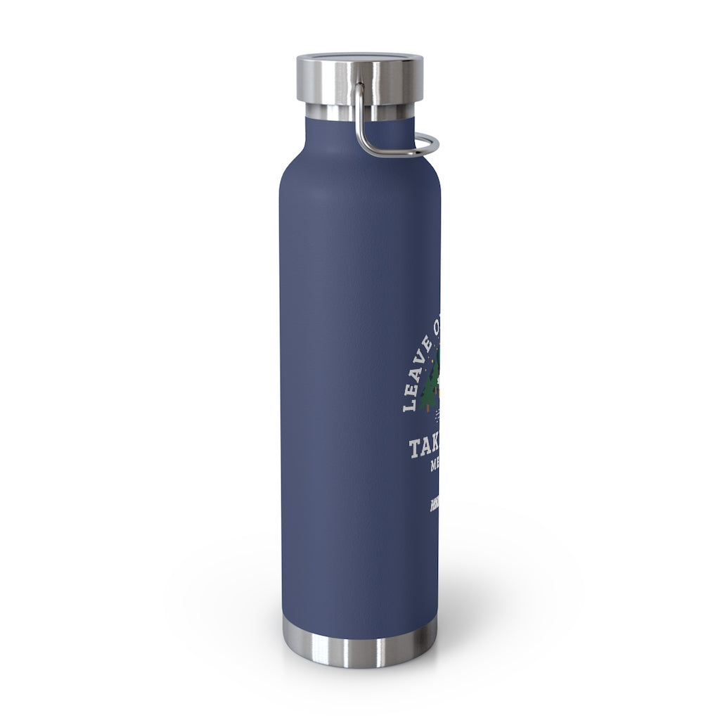 Leave Only Tracks Insulated Reusable Bottle side view 1