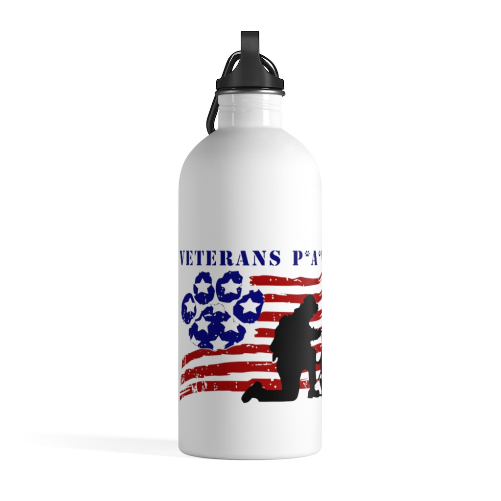 Veteran's P.A.W.S. Branded Stainless Steel Water Bottle