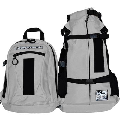K9 Sport Sack Air Plus Dog Carrier Light gray carrier with detachable pack
