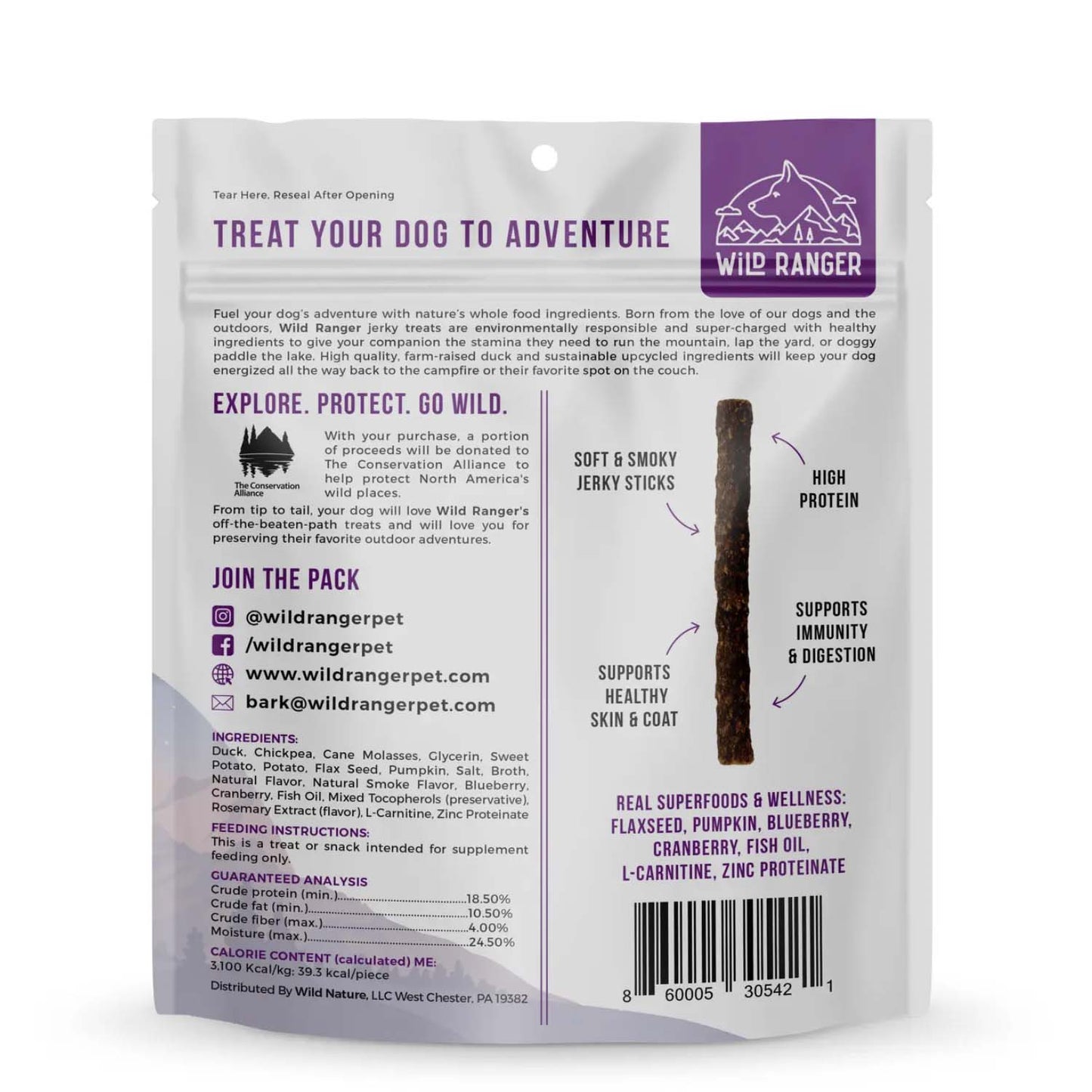 Wild Ranger Duck Jerky Dog Treats